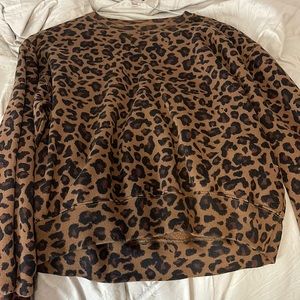 Abercrombie and fitch animal print crewneck